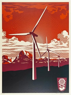 Obey Windmill Screen Print, Signed Limited Edition of 450, 18x24