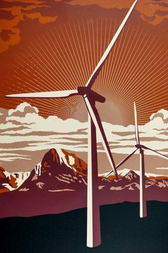 Obey Windmill Screen Print, Signed Limited Edition of 450, 18x24