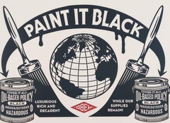 Paint It Black, Shepard Fairey, Obey, Activism Street Art Letterpress