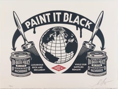 Paint It Black, Shepard Fairey, Obey, Activism Street Art Letterpress