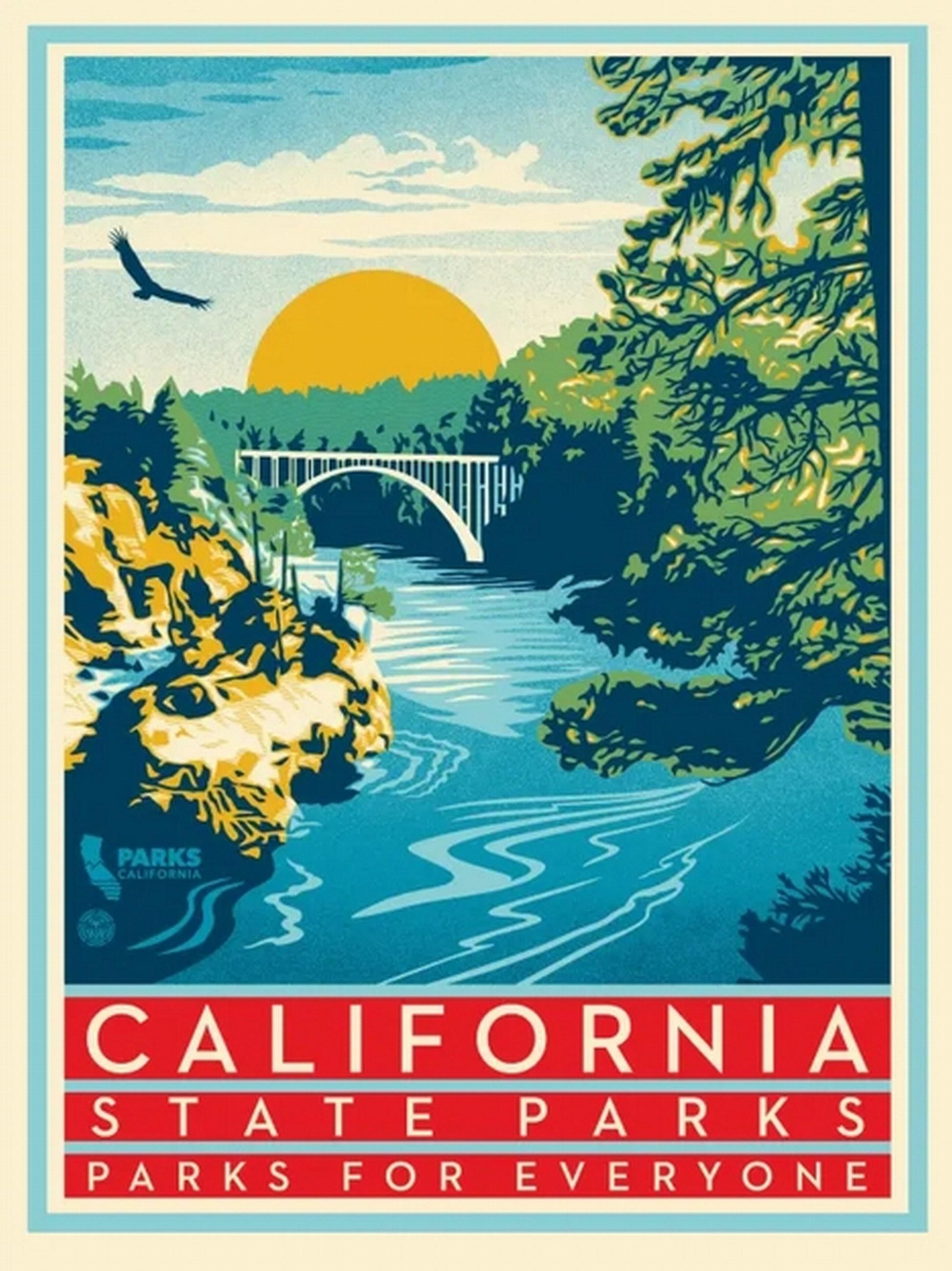 Parks for Everyone (California, State Parks, Resource Stewardship, ~60% OFF) - Print by Shepard Fairey