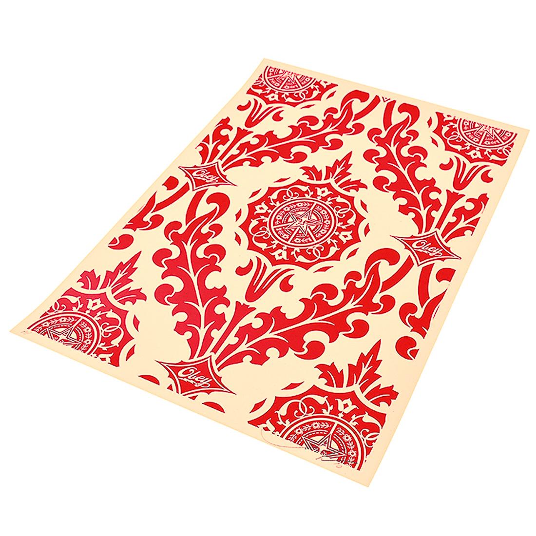 Parlor Pattern (Artist Proof Rot & Creme) im Angebot 2
