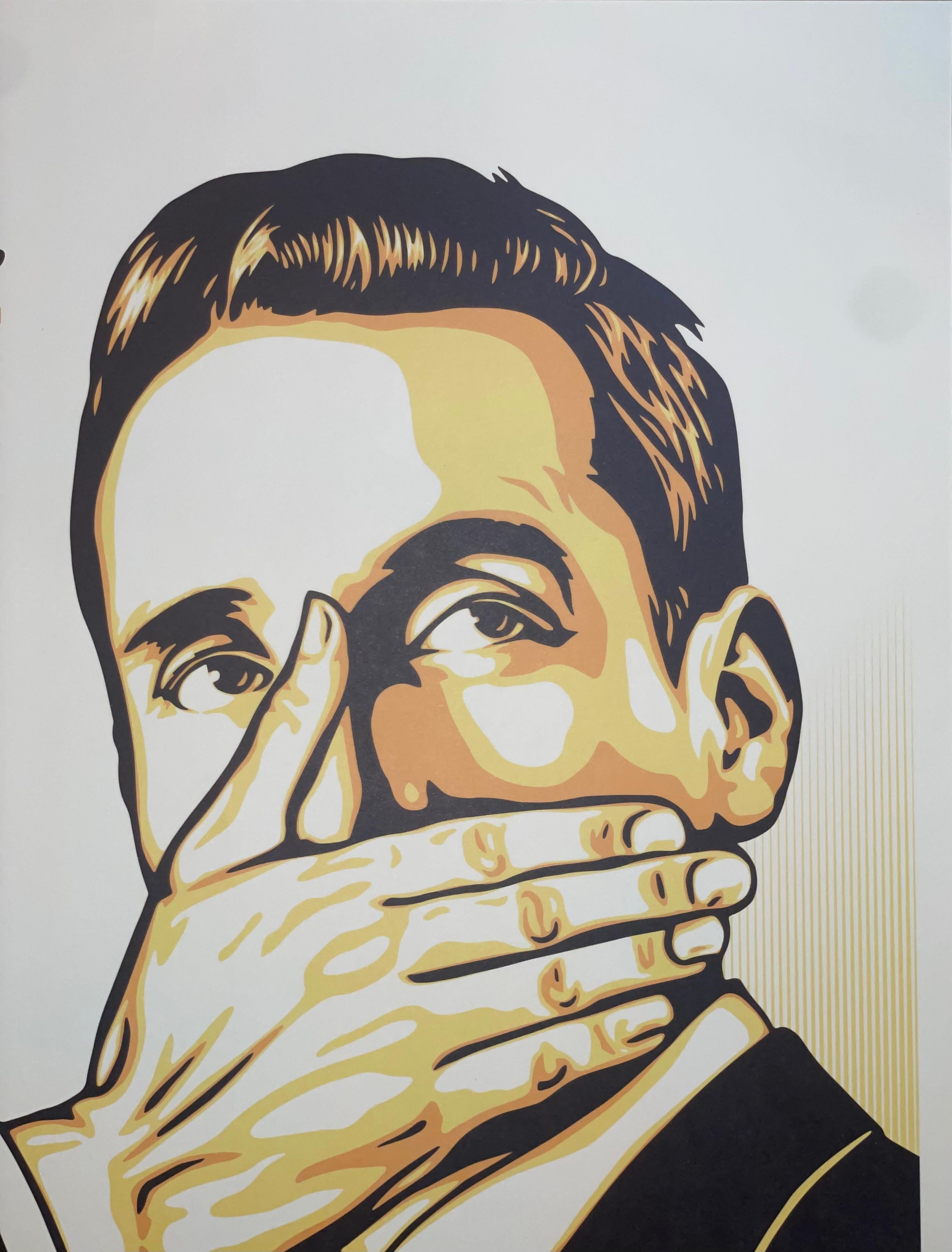 Pay Up or Shut Up Shepard Fairey Serigrafía Edición de sólo 50 Arte Político en venta 3