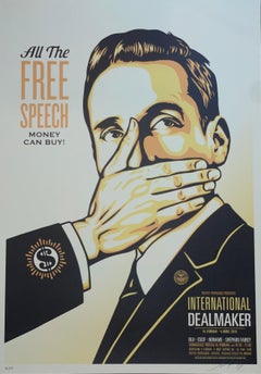 Pay Up or Shut Up Shepard Fairey Screen Print Edition of only 50 Political Art 