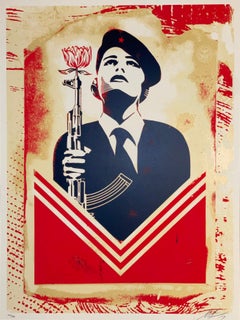 Tirage sérigraphié « Lisbon » de Peace Guard Two par Shepard Fairey Street