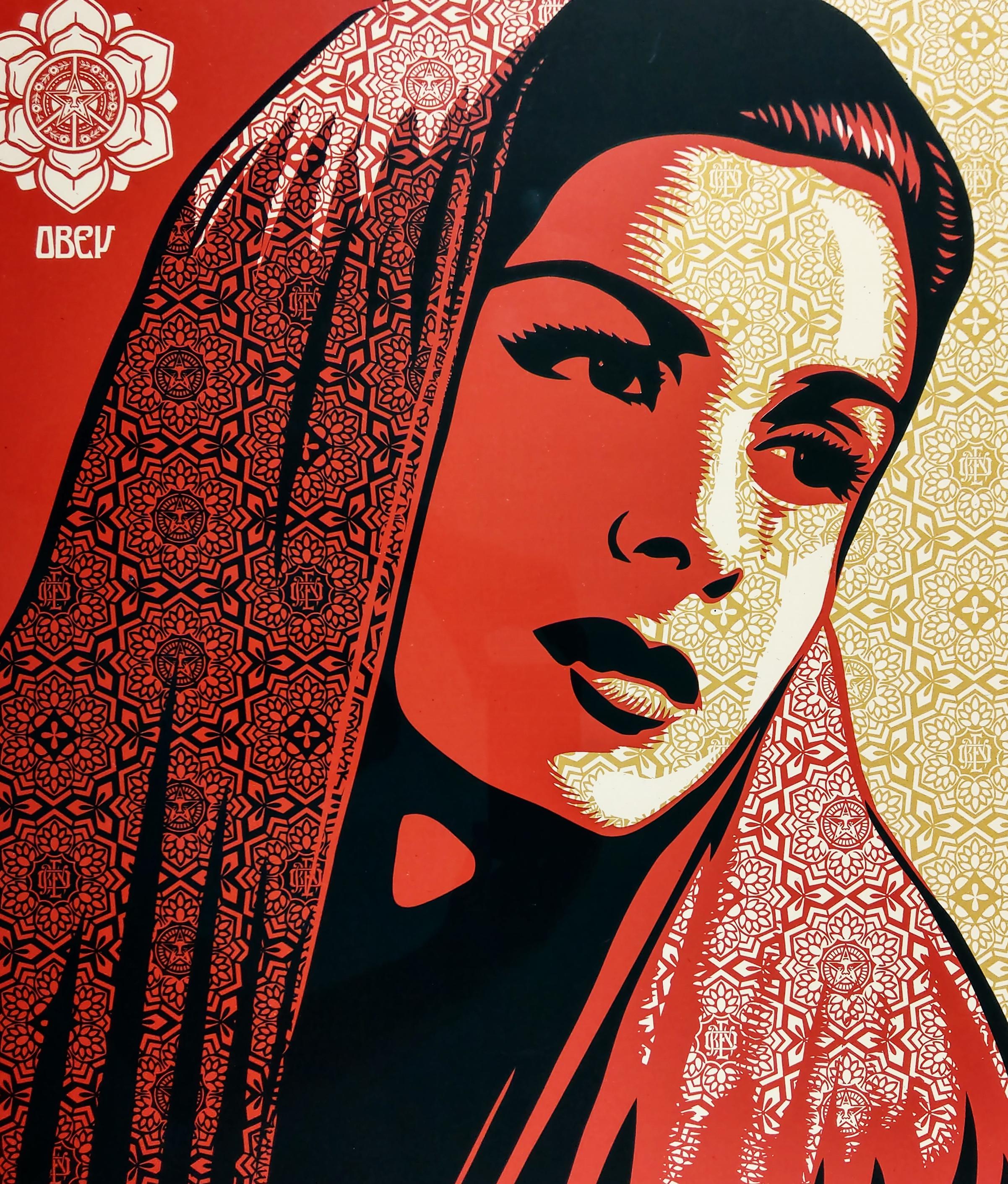 Paz Mujer, 2007, Rara prueba de artista - Shepard Fairey Contemporary Street Art en venta 1