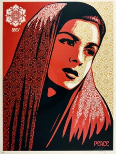 Peace Mujer, 2007, exemplaire rare d'artiste - Shepard Fairey Contemporary Street Art