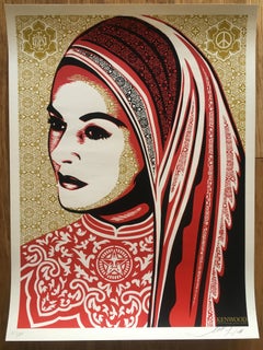 Peace Woman (2008), serigrafia, rara edizione limitata di 200 copie di Kennwood Vineyard