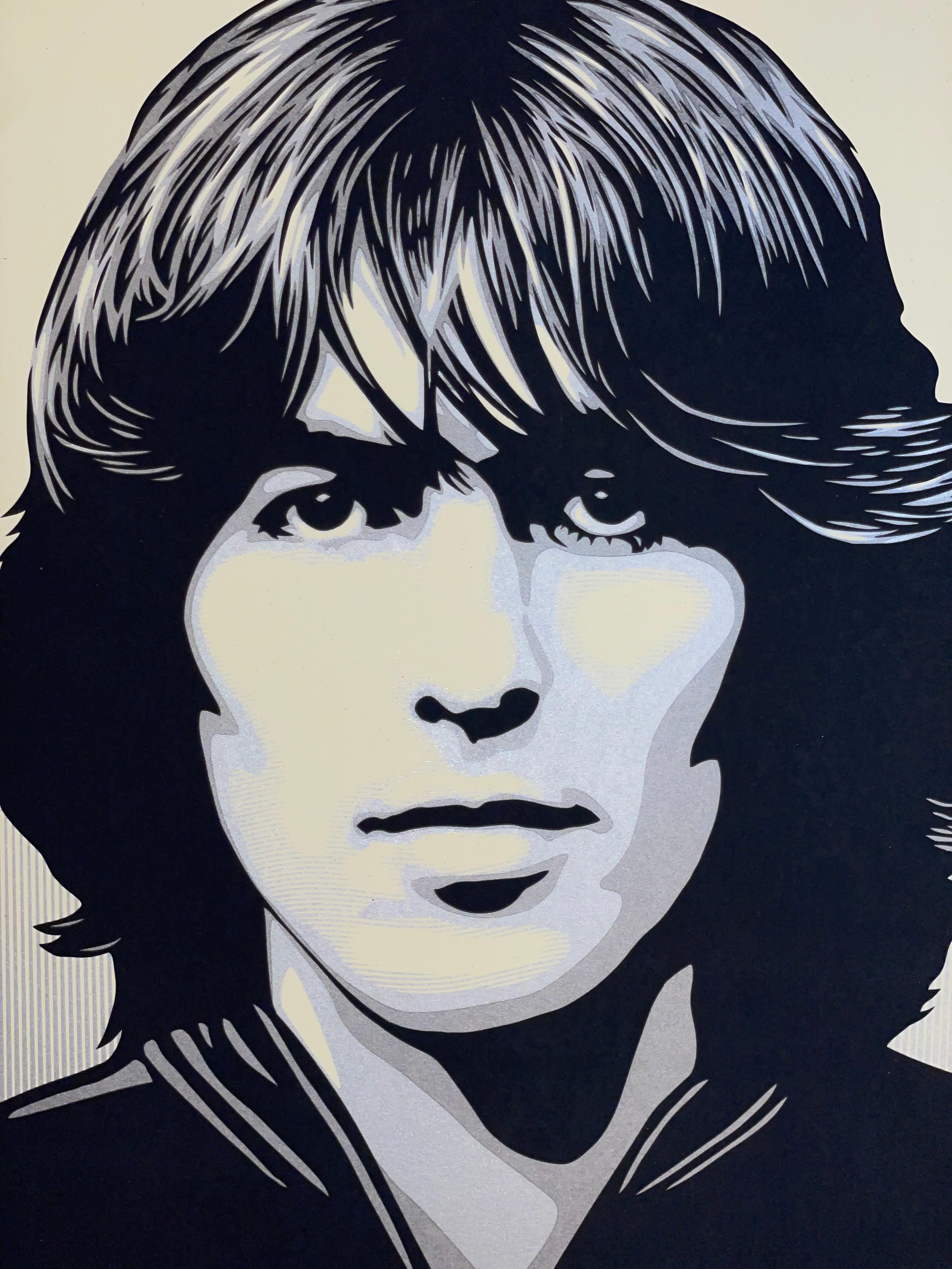 „Poster für George Harrison“ Shepard Fairey, Siebdruck „Obey The Beatles“  im Angebot 1