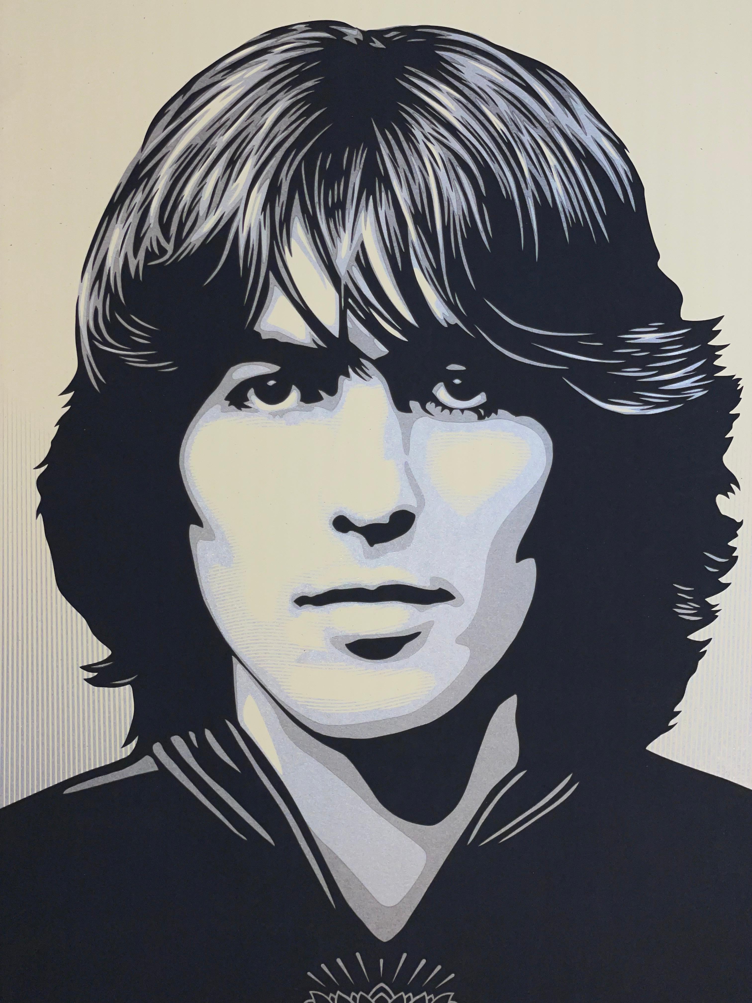„Poster für George Harrison“ Shepard Fairey, Siebdruck „Obey The Beatles“  im Angebot 3