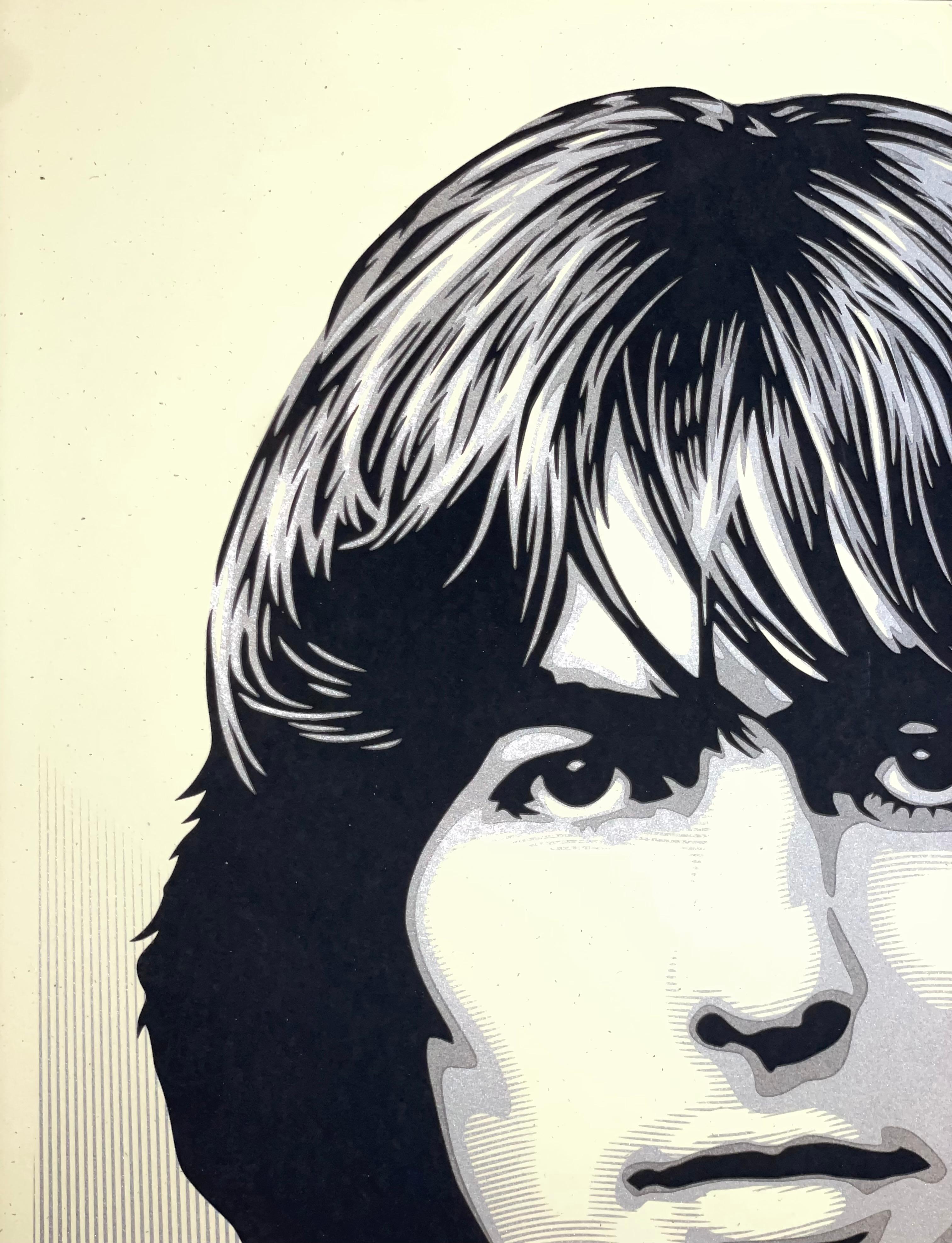 „Poster für George Harrison“ Shepard Fairey, Siebdruck „Obey The Beatles“  im Angebot 4