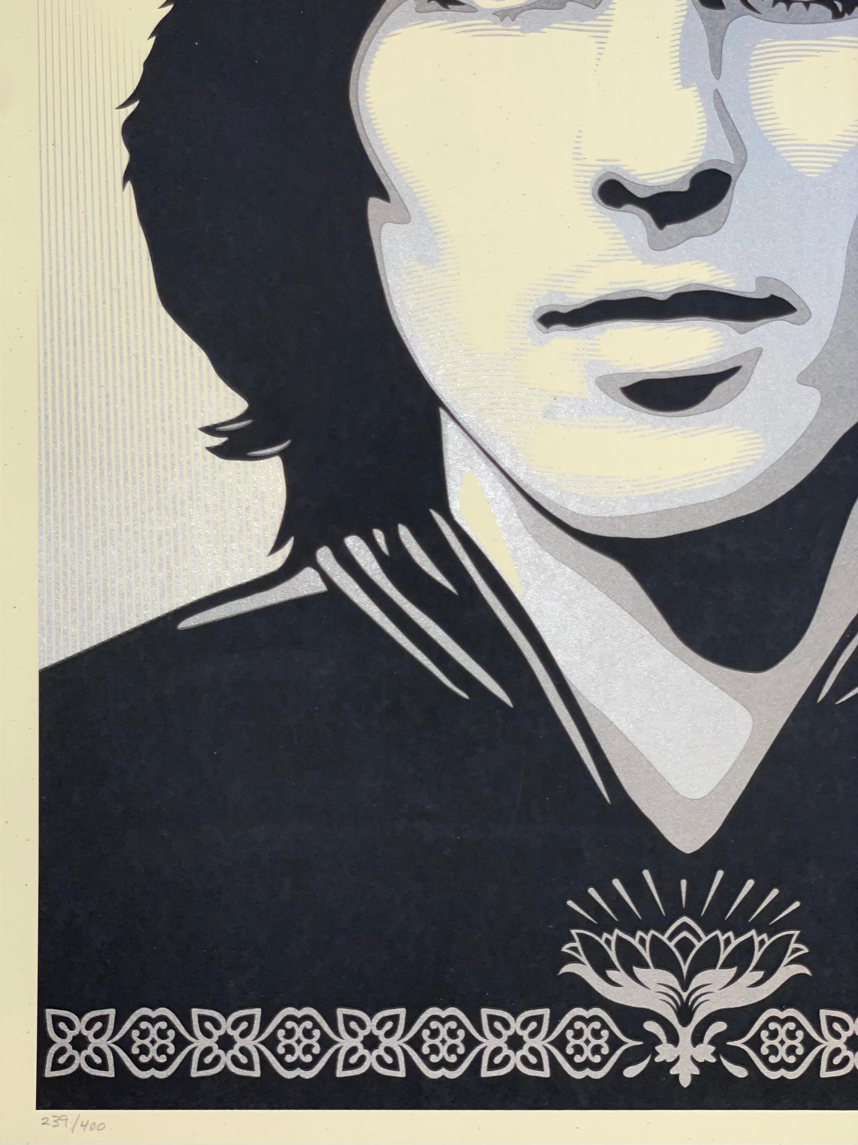 „Poster für George Harrison“ Shepard Fairey, Siebdruck „Obey The Beatles“  im Angebot 5