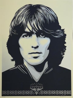 Affiche pour George Harrison », sérigraphie de Shepard Fairey « Obey The Beatles » 