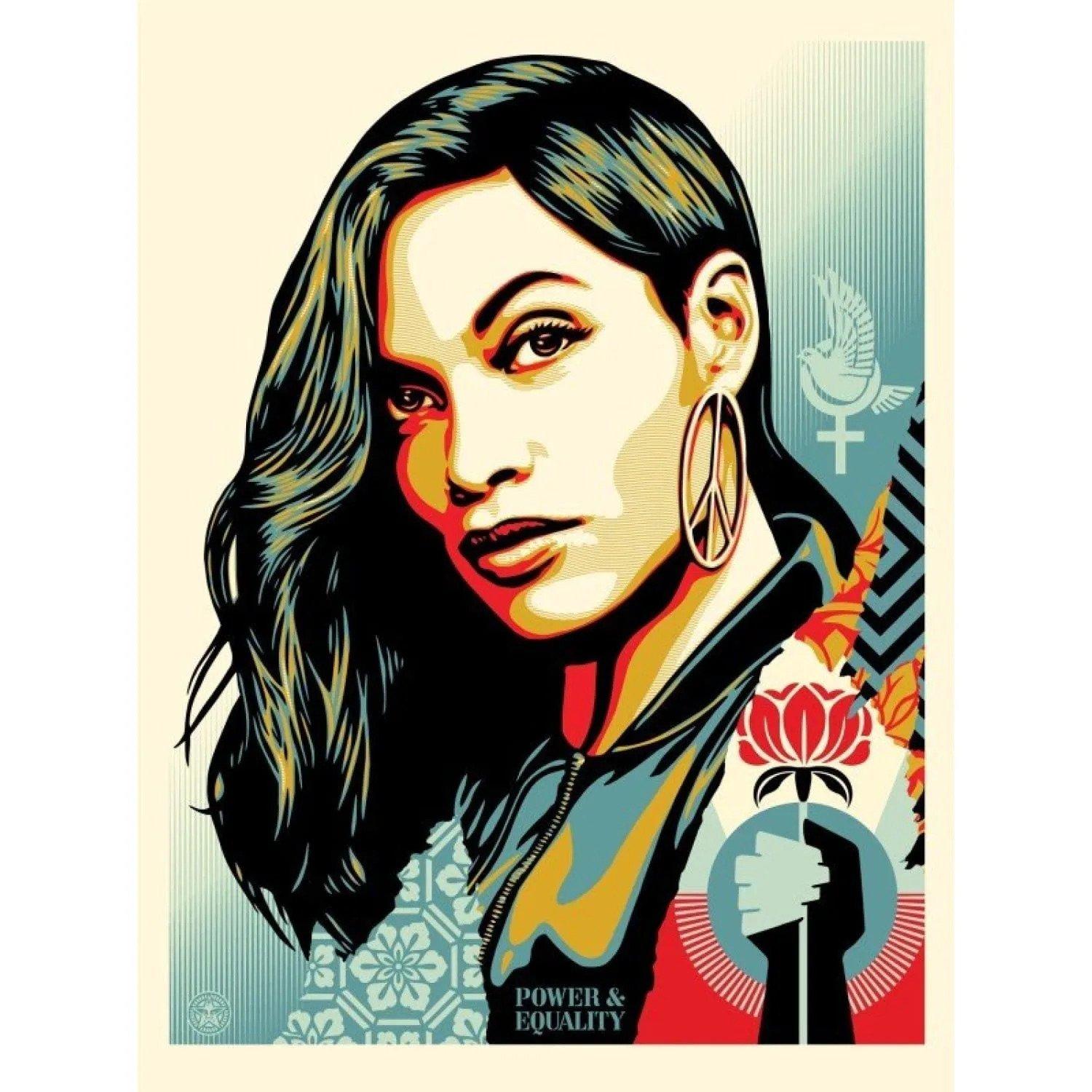Power And Equality - Flower By Shepard Fairey