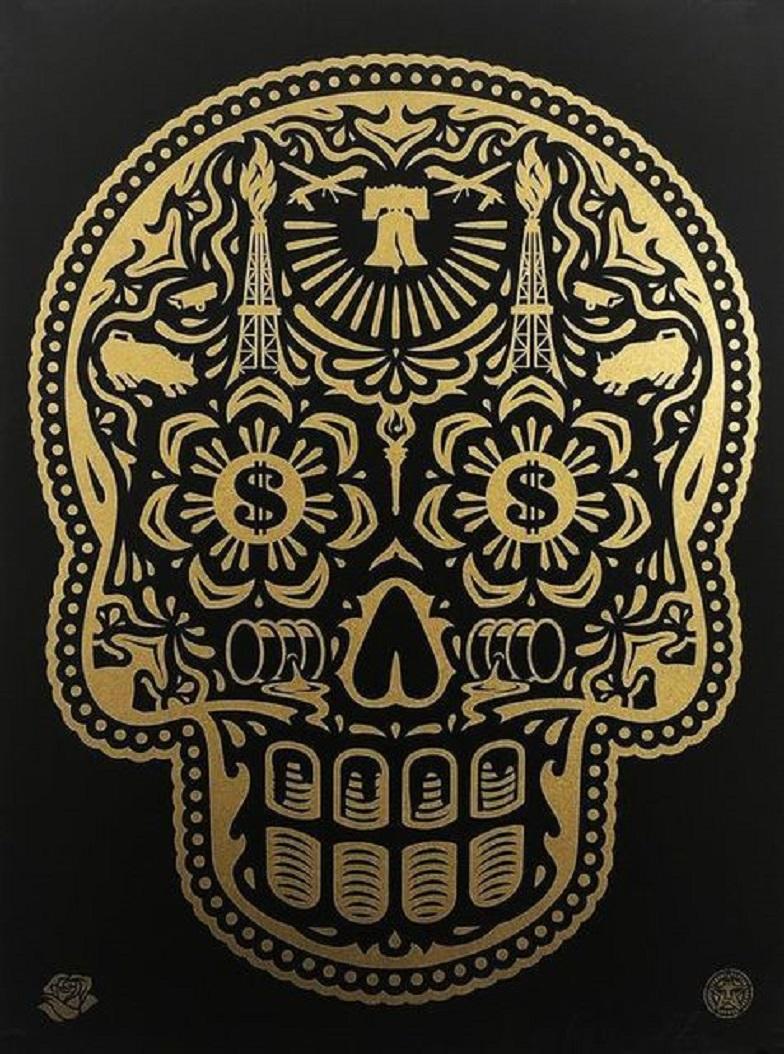 Power and Glory Black and Gold (Large edition of 50) - Print by Shepard Fairey