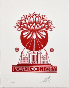 Power and Glory Letterpress, Obey, Shepard Fairey Activism Street Art Print