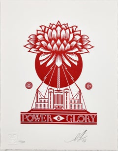 Power and Glory Letterpress, Obey, Shepard Fairey Activism Street Art Druck