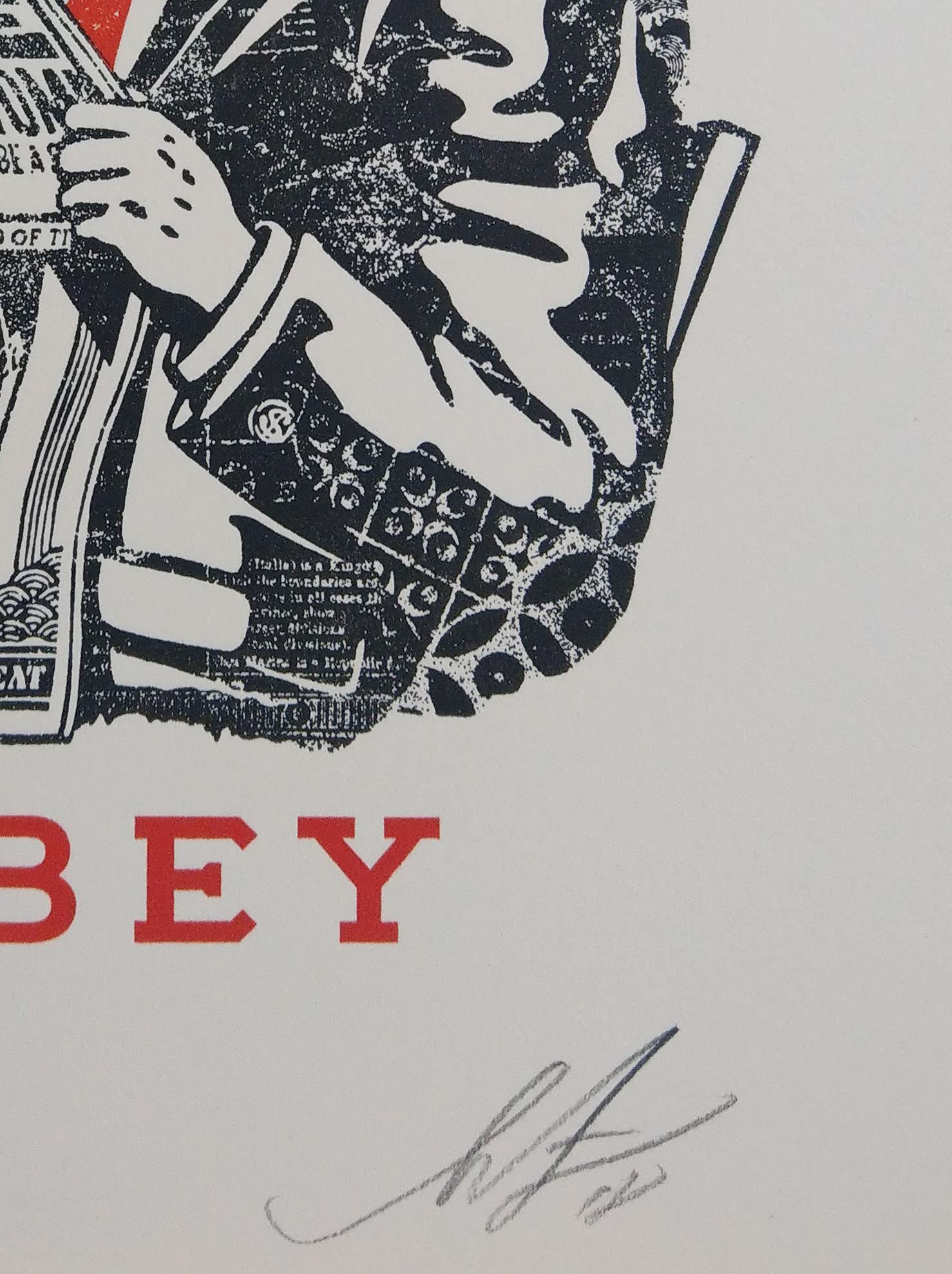 Race to the Bottom Letterpress, Obey, Shepard Fairey Activism Street Art Print For Sale 2
