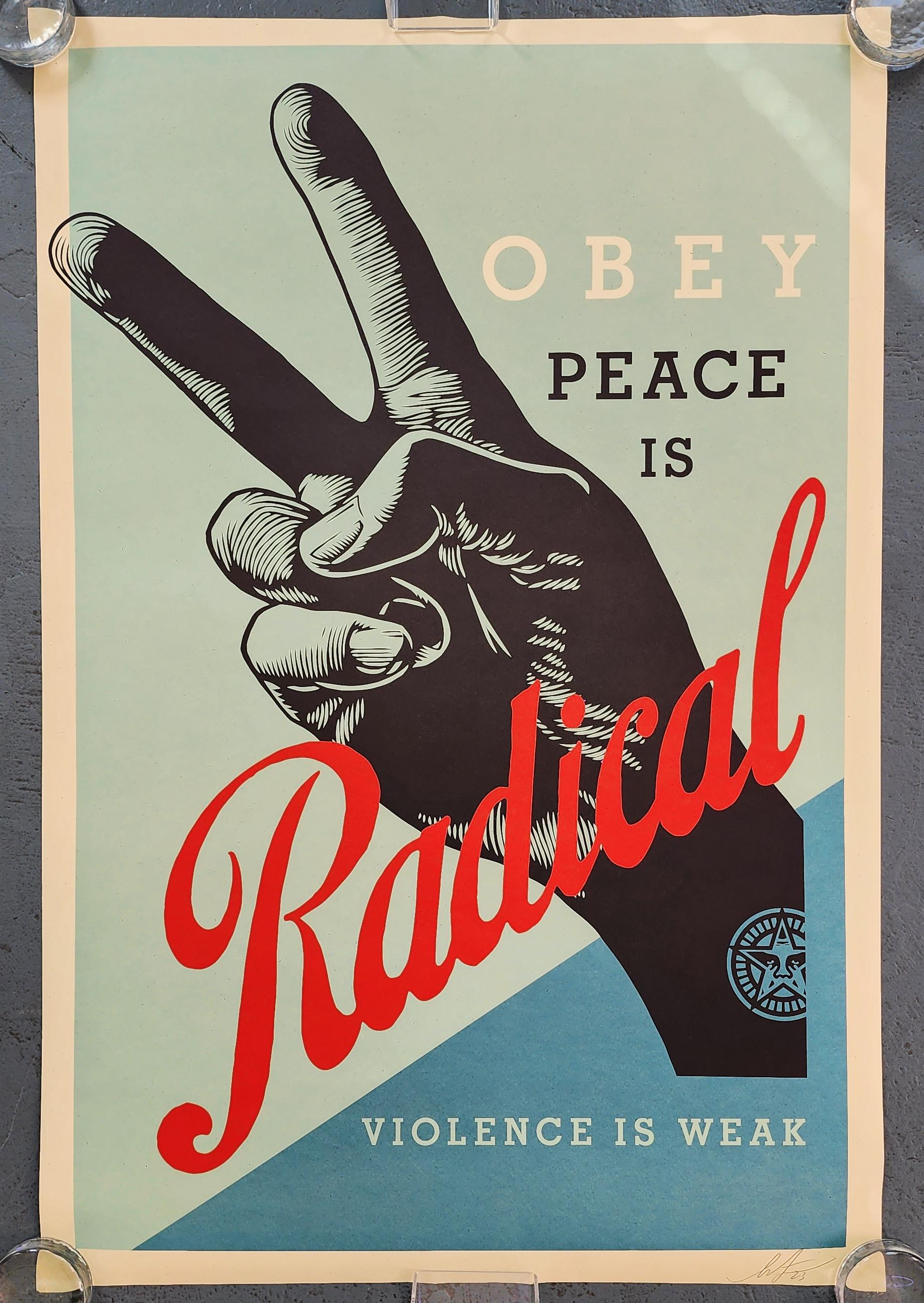 Shepard Fairey
Radical Peace (Diplomacy, Creativity, Mutual Benefit, Defending Rights and Dissent)
Offset Lithograph on thick cream Speckletone paper
Year: 2023-2024
Size: 36x24 inches
Signed, dated by hand
COA provided
Ref.: 924802-1794

Tags: