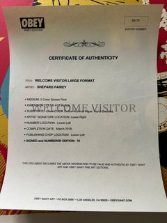Rare Welcome Visitor Large Format Print Signed and Numbered with COA