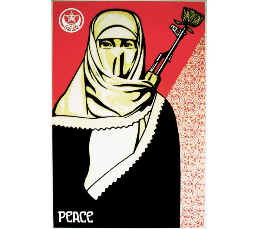 Revolutionary Muslim Woman - Print by Shepard Fairey