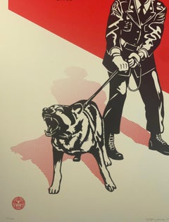 Sadistic Dog Walker Shepard Fairey Red Edition Street Contemporary Art Obey Dog