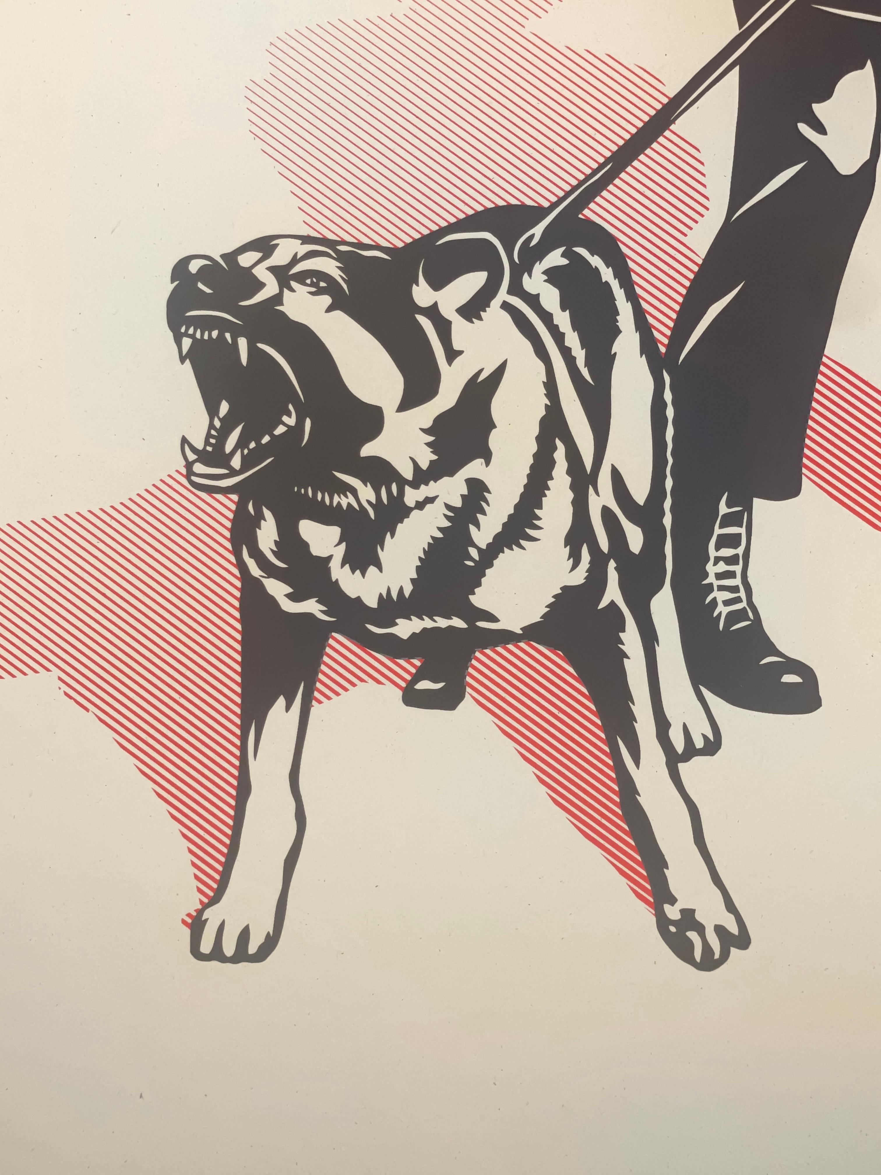 Sadistic Dog Walker Shepard Fairey Red Edition Street Contemporary Art Obey Dog For Sale 3
