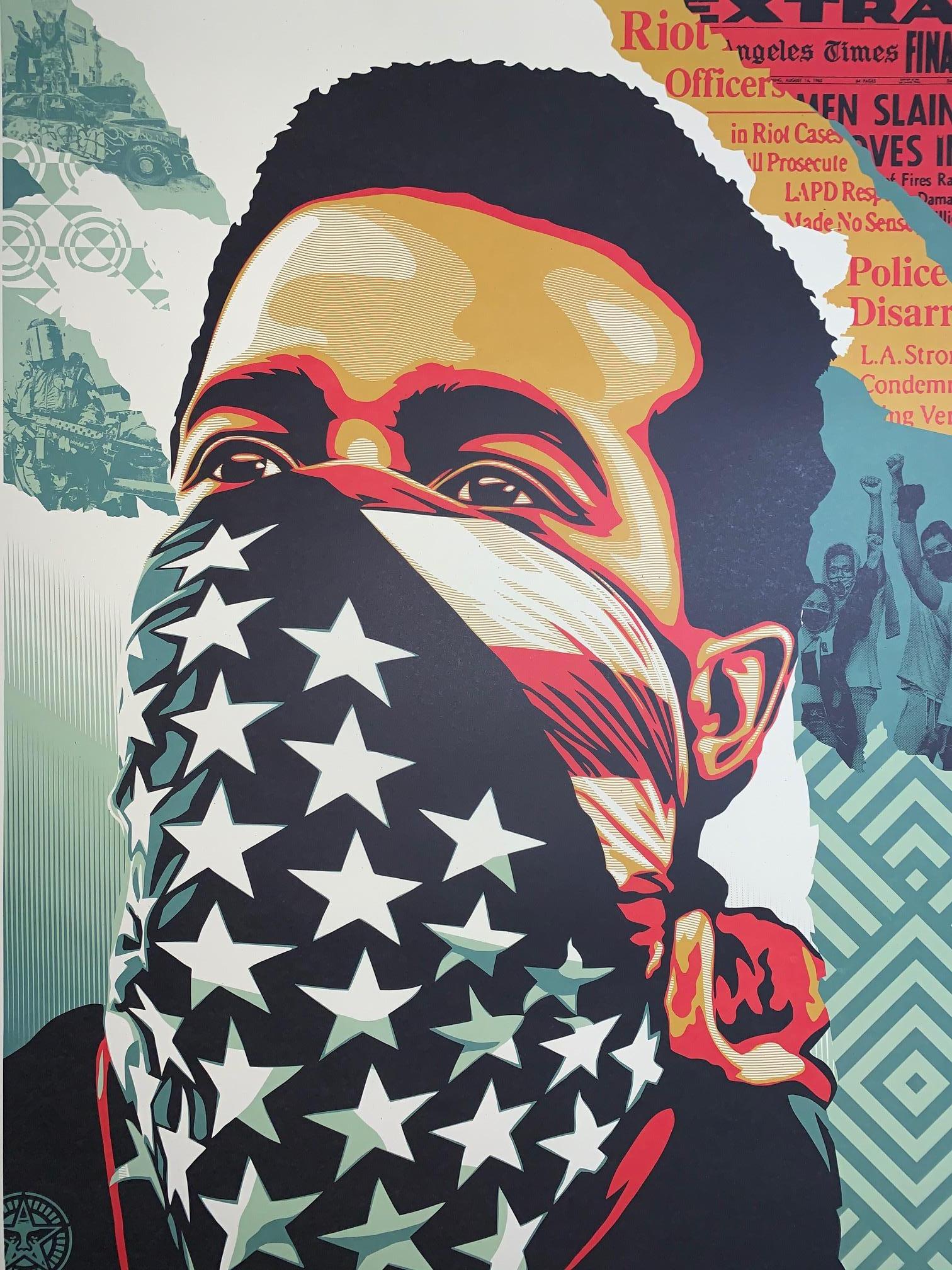 Shepard Fairey American Rage Black Lives Matter Screenprint Contemporary Street For Sale 1