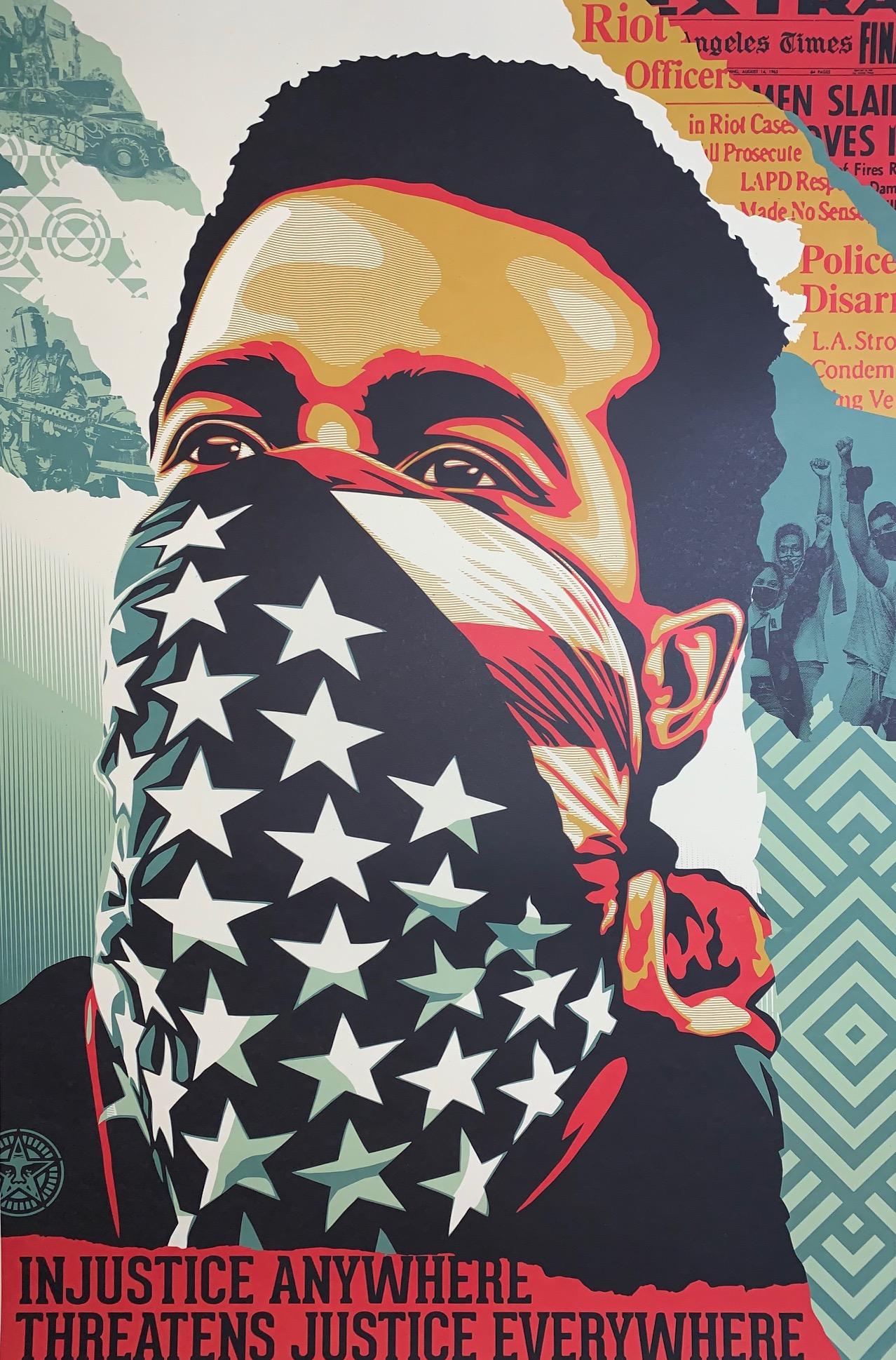 Shepard Fairey American Rage Black Lives Matter Screenprint Contemporary Street For Sale 3