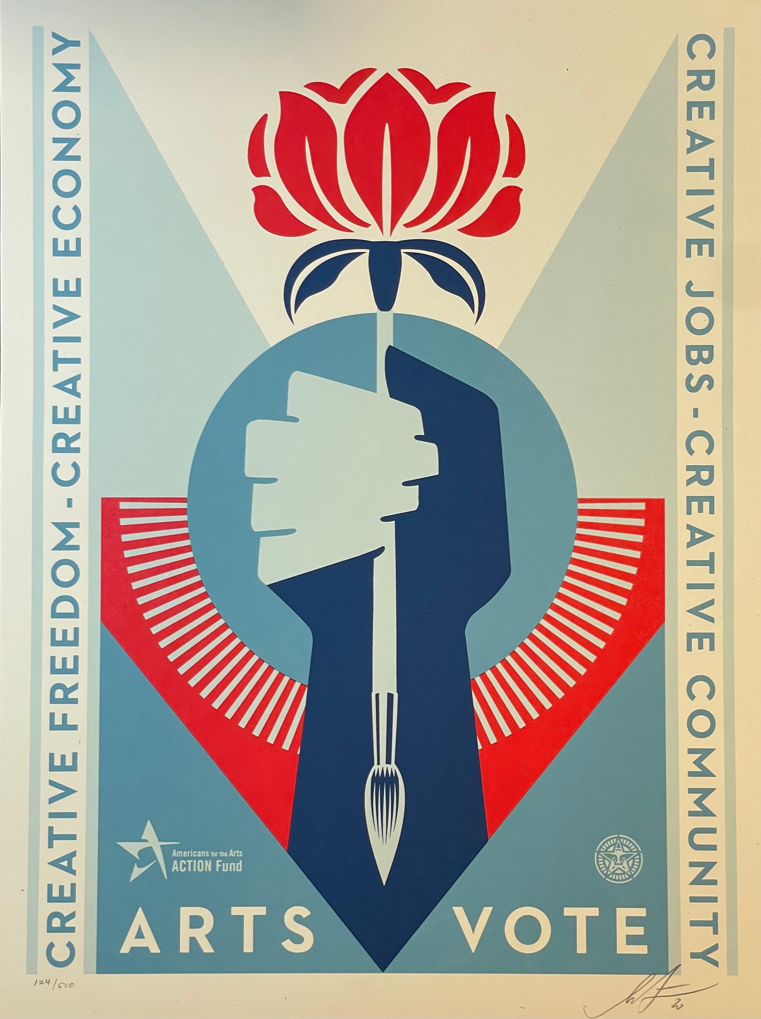 Shepard Fairey Arts Action Fund’s Screenprint "Voter's Right's" Contemporary Art