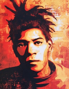 Retro Shepard Fairey Basquiat screenprint 