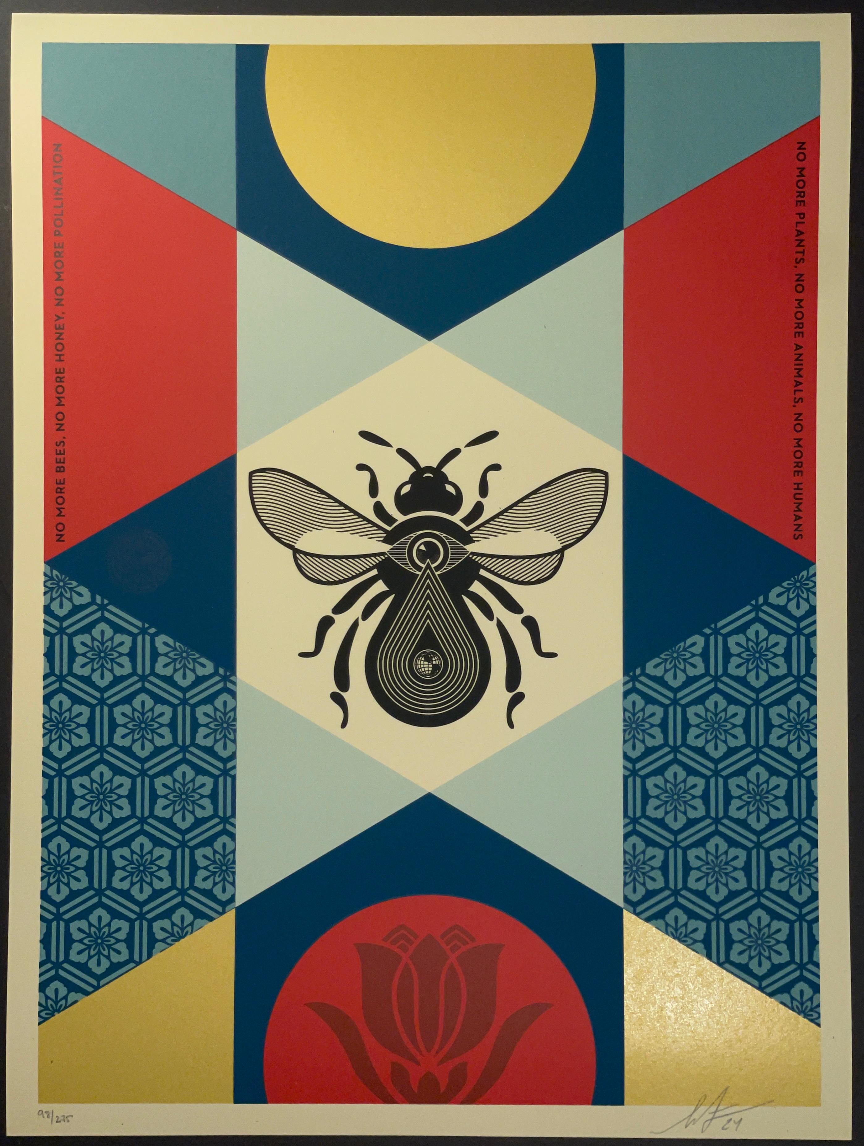 Shepard Fairey Bee Geometric Diptych Fine Arts Serigrafie Street Contemporanee 5