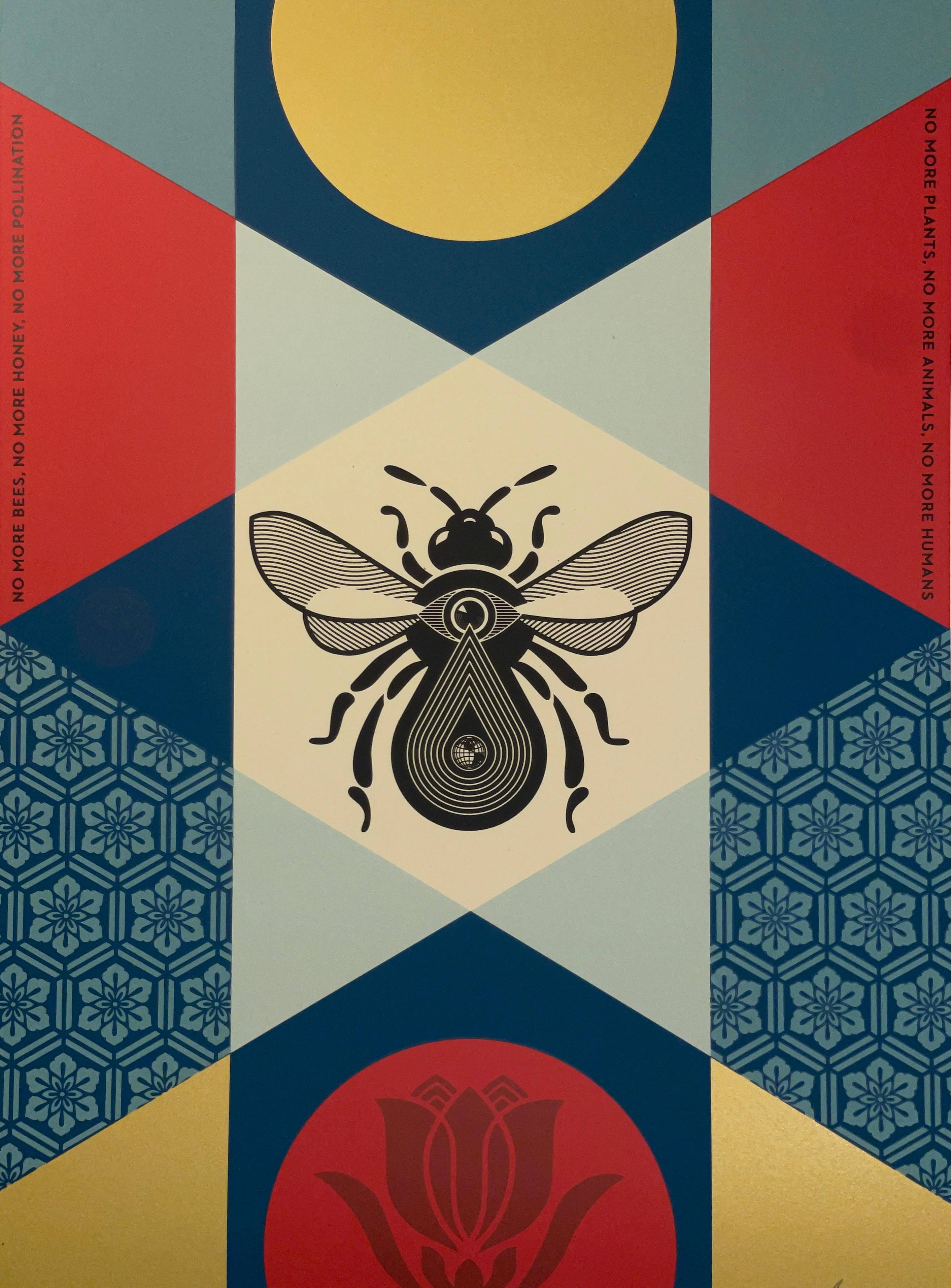 Shepard Fairey Bee Geometric Diptych Fine Arts Serigrafie Street Contemporanee 6