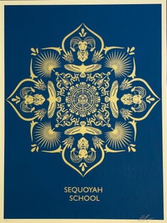 Shepard Fairey Stampa di beneficenza per la scuola Sequoyah Obey Giant Charity Street Urban