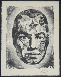 Shepard Fairey Big Brother Is Watching Letterpress Print Contemporary Street Art