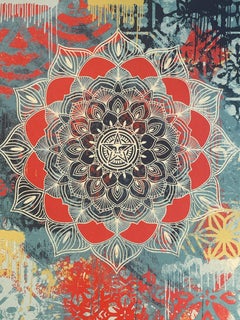 Shepard Fairey Chaos Mandala SIlkscreen Fine Art Print Street Contemporary Art