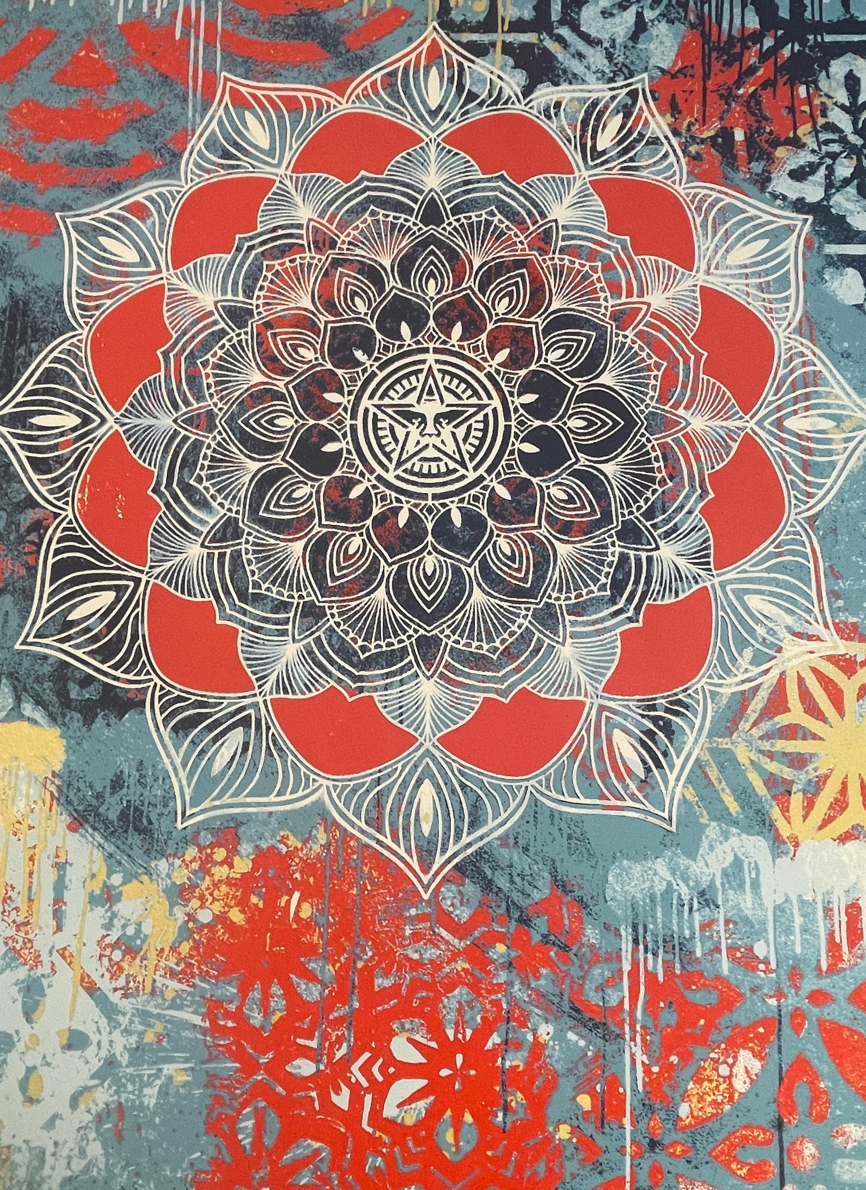 Shepard Fairey Chaos Mandala Serigrafia d'arte Street Contemporary Art in vendita 2