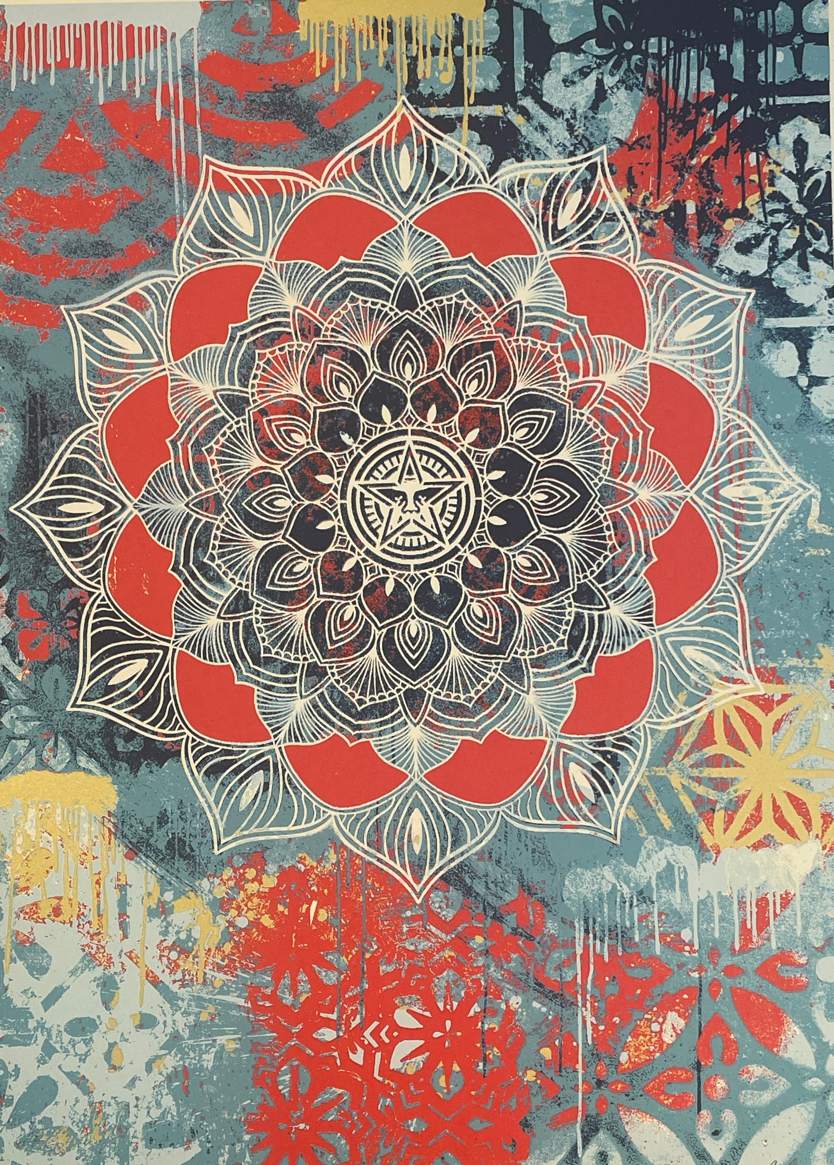 Shepard Fairey Chaos Mandala Serigrafia d'arte Street Contemporary Art in vendita 7