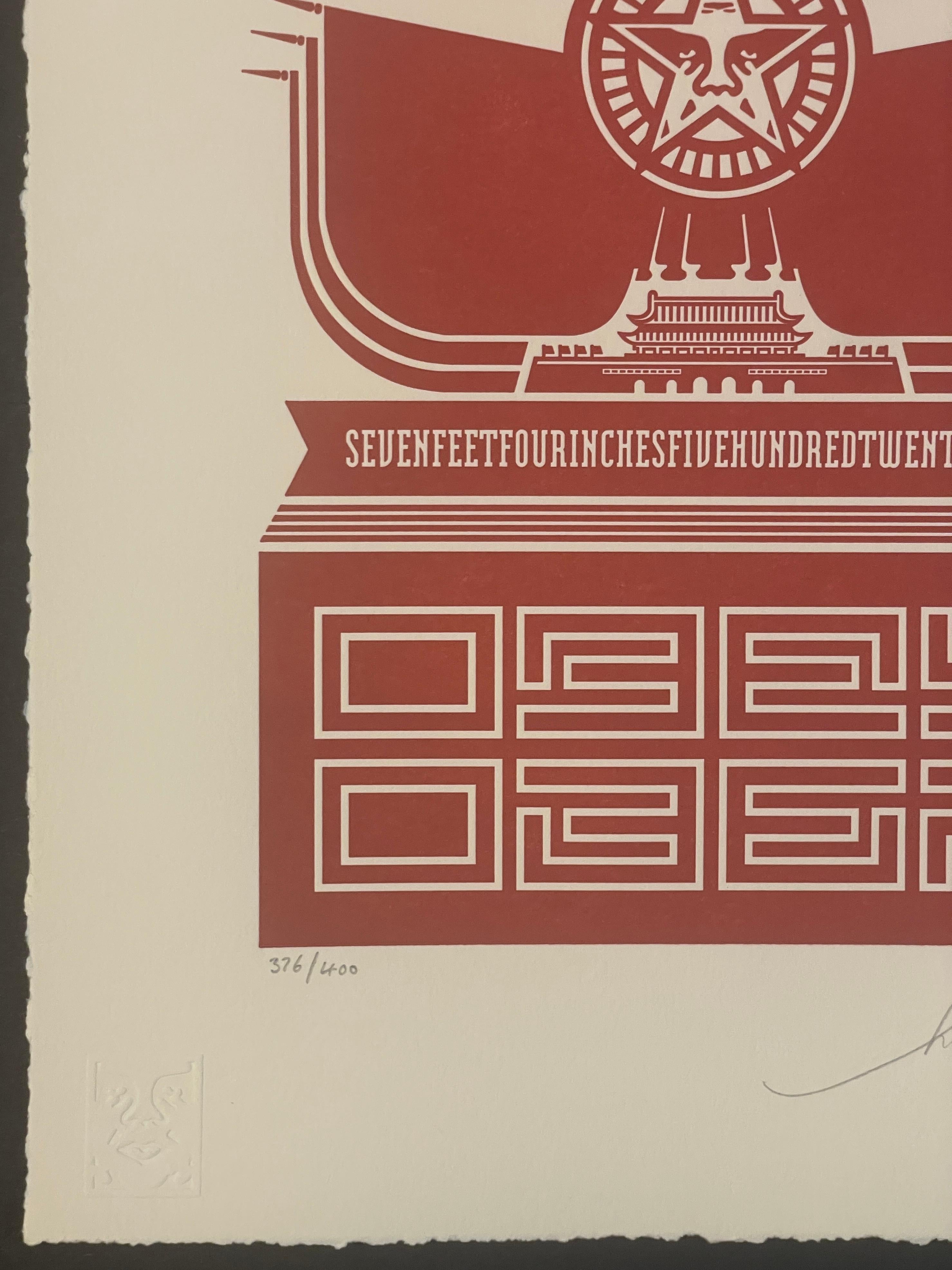 Shepard Fairey Chinesischer Banner-Briefdruck im Buchdruckdruck, Obey Giant Contemporary Street im Angebot 2