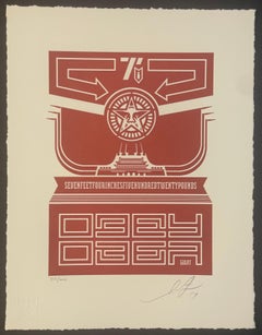 Shepard Fairey Chinese Banner Letterpress Print Obey Giant Contemporary Street