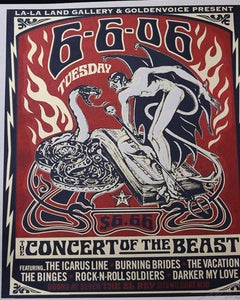 Shepard Fairey Concert of the Beast Screen Print Obey S/N of 150 year 2006