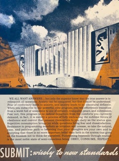 Shepard Fairey "Conformity Factory" Contemporary Art Print Orange