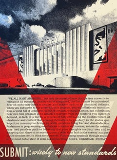 Shepard Fairey „Conformity Factory“ Zeitgenössischer Kunstdruck in Rot