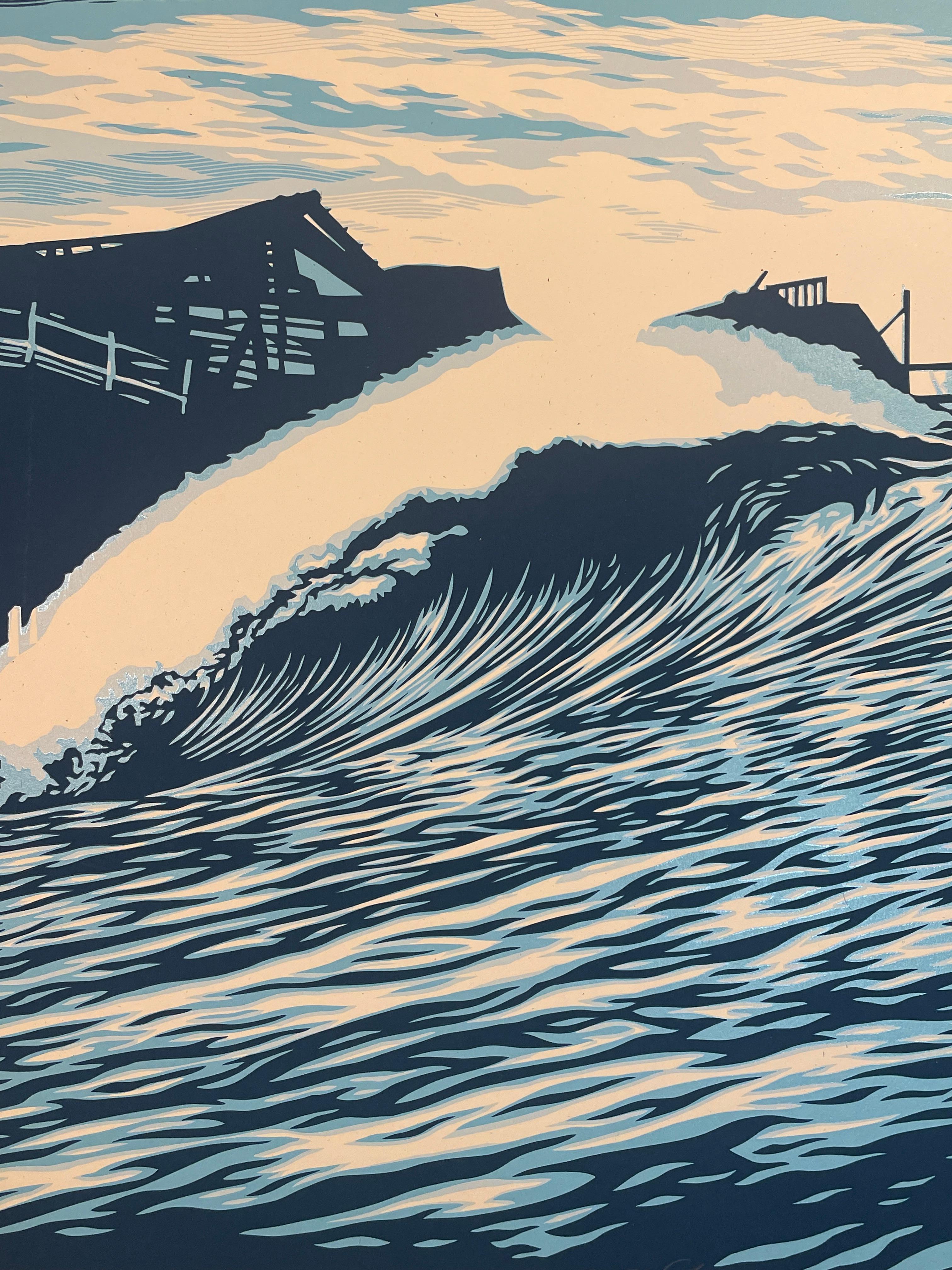 Shepard Fairey & C.R. Stecyk III Pop Wave Blue Variant Contemporary Street Art For Sale 2
