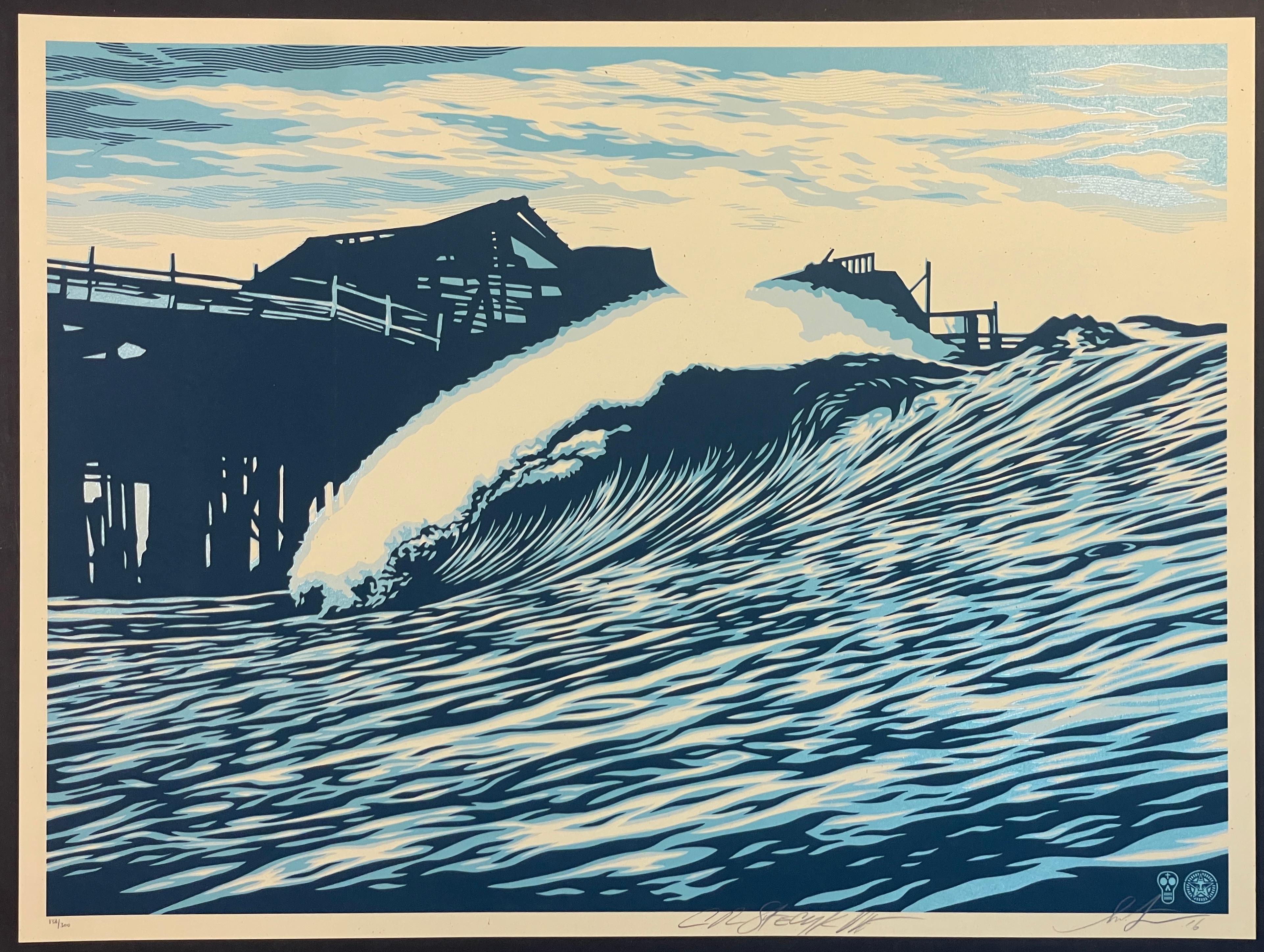 Shepard Fairey & C.R. Stecyk III Pop Wave Blue Variant Contemporary Street Art For Sale 6