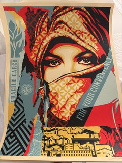 Shepard Fairey Diptych Fine Art Prints "Golden Future For Some" Street Urban