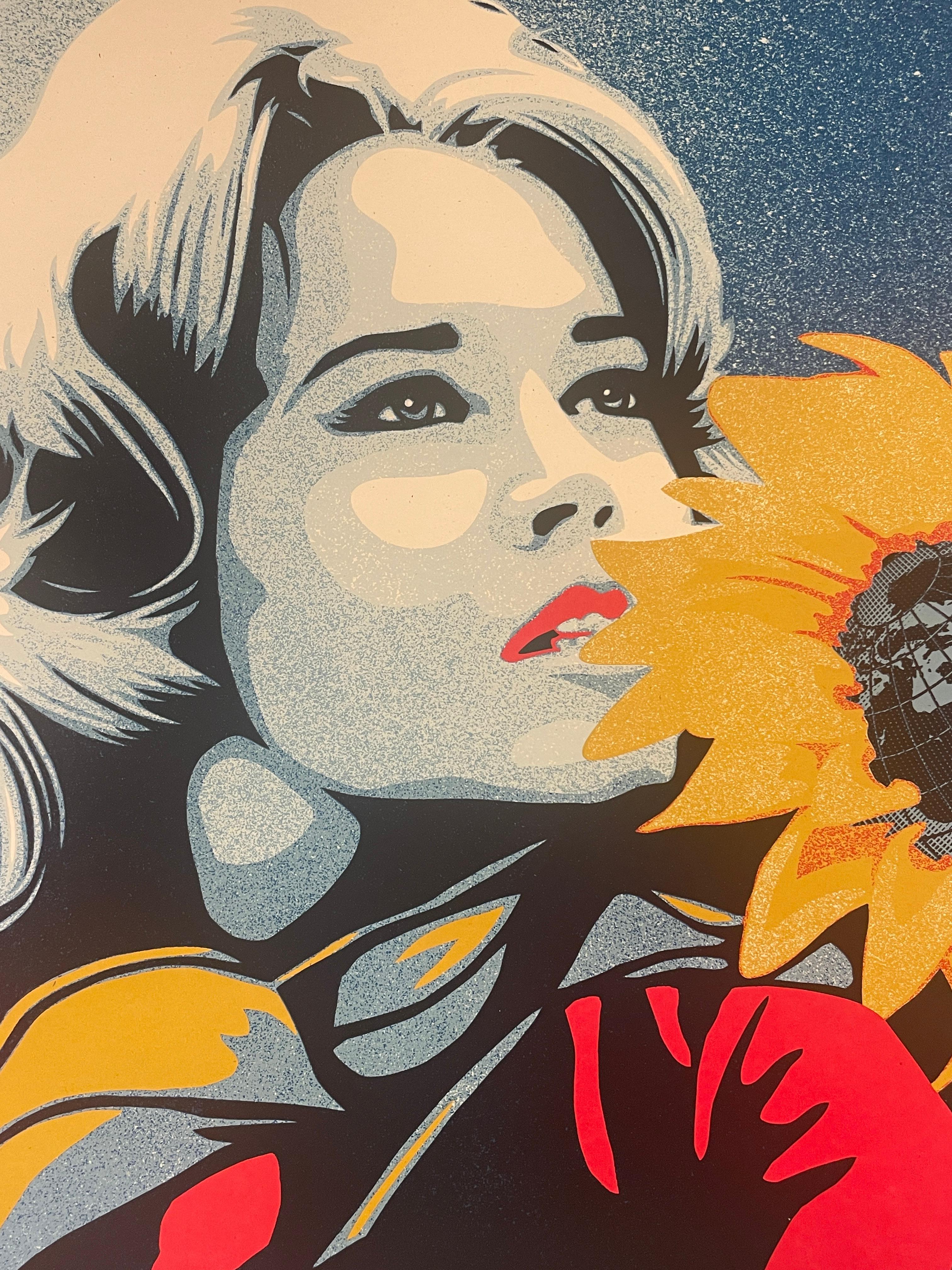 Shepard Fairey Earth Emissary Jane Fonda Screenprint Contemporary Street Art For Sale 3