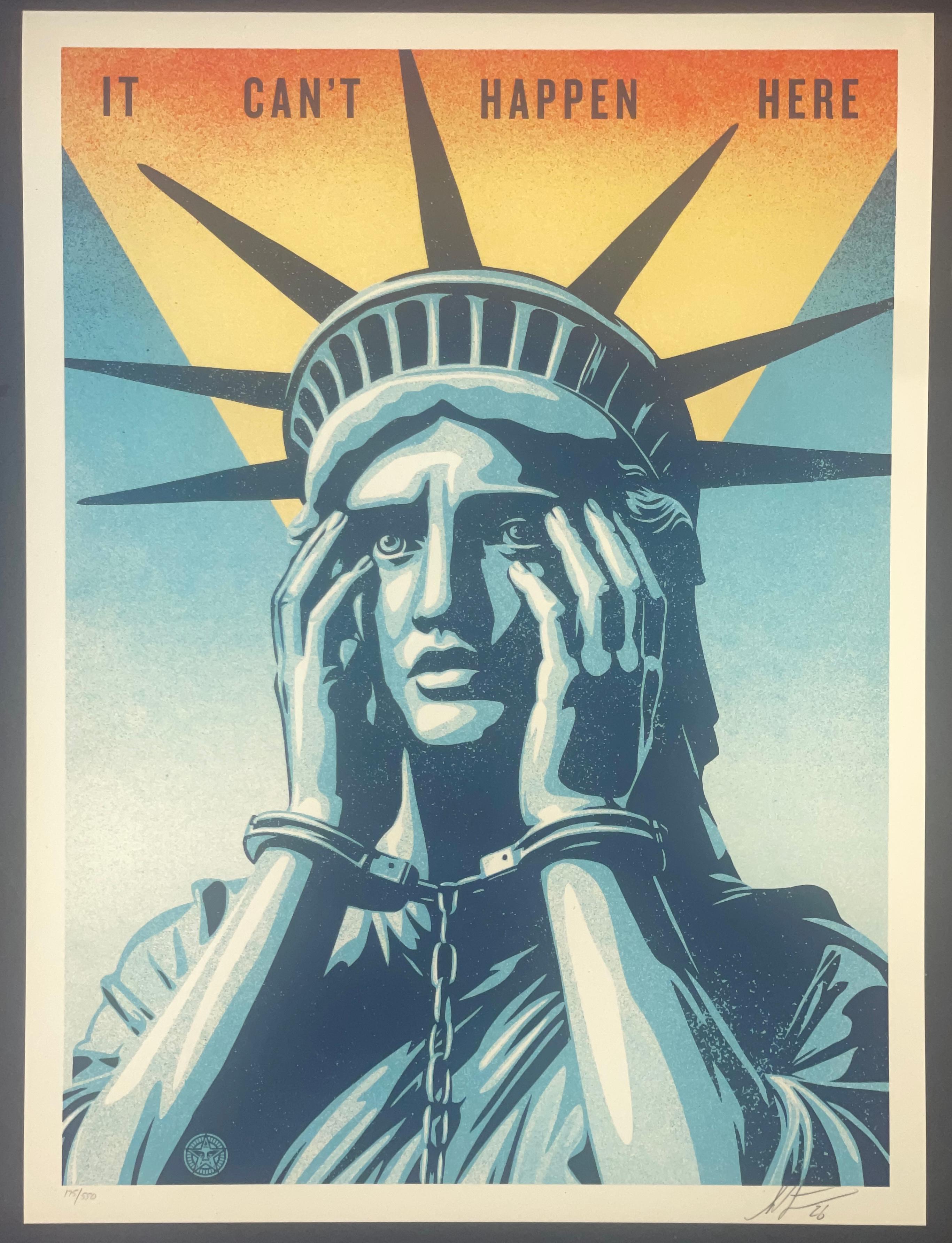 Shepard Fairey Fall Of American Freedom Fine Art Contemporary Screenprint Obey