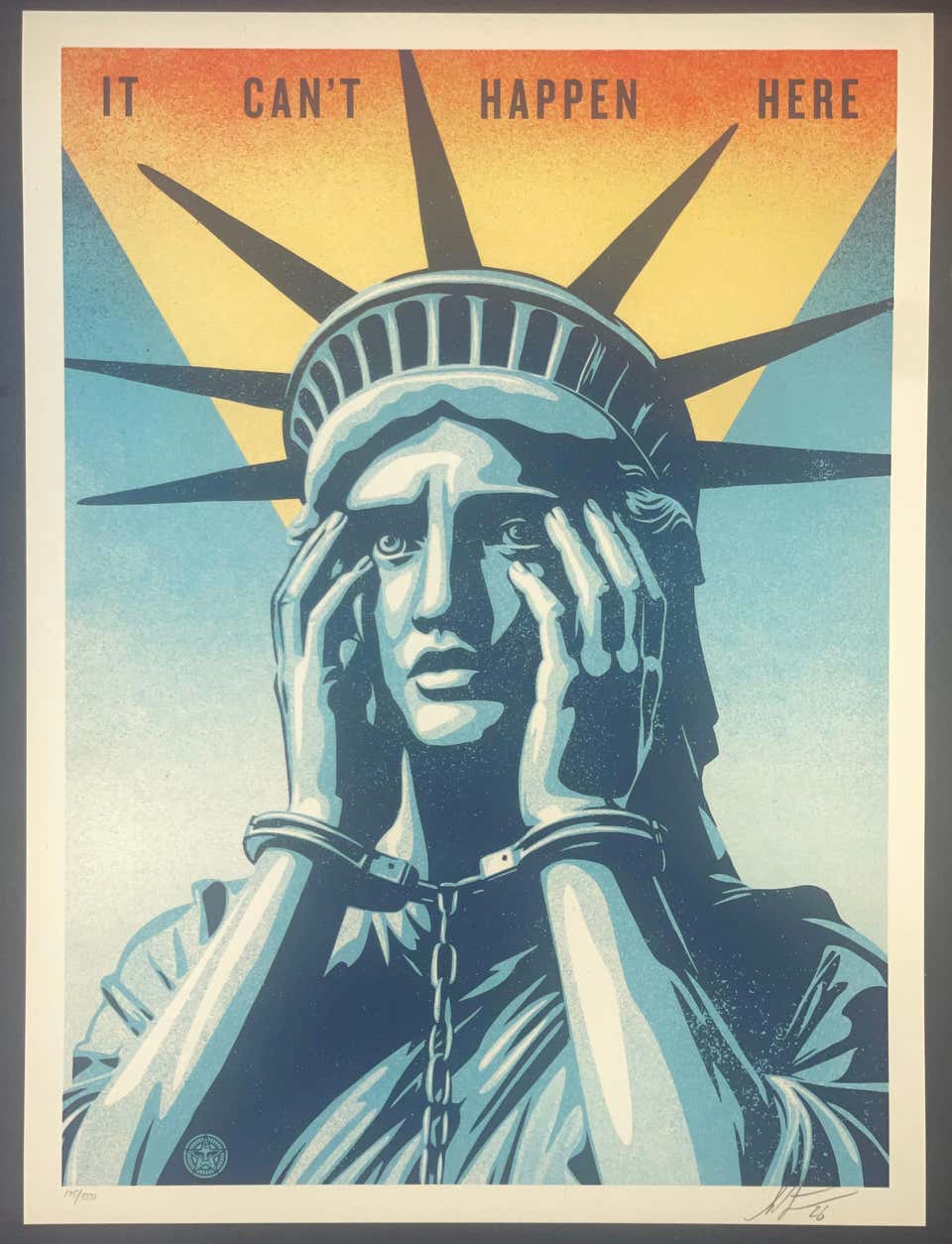Shepard Fairey Fall Of American Freedom Fine Art Contemporary Screenprint Obey