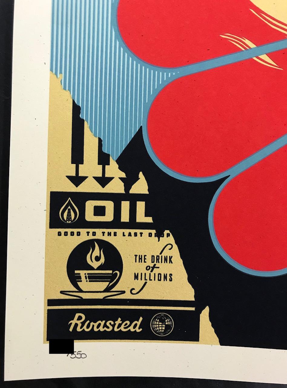 Shepard Fairey Fächer The Flames Print Obey Giant Poster 2019 Street Art  im Angebot 1